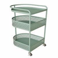 Mini Mobile Decorative Table with Wheels Rolling Side Table Space Saving