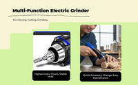 Adjustable speed grinder for woodworking