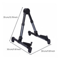 Stable Triangular Design Foldable Guitar Stand Aluminum Alloy Triangular Stand Guitar Stand Silicone Padding Adjustable for Guitarists, Musicians, Home Studio, Practice Room, Stage Performance