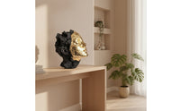 Classical-Inspired Human Figure Sculpture Decorative Tabletop Sculpture Three-Dimensional Head Bust Artistic for Home Decorators, Entryway, Office, Living Room