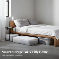 Under-Bed Wheeled container compact Household Storage Clear View Design for Closet