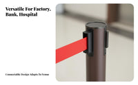 Retractable Belt Stanchion Weighted Base Stainless Steel Queue Post Sturdy Construction Stainless Steel Stanchion Post for Airports, Lobbies, Theaters