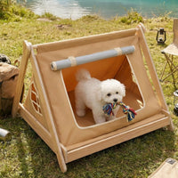 Elevated Dog Tent Raised Pet Tent Enclosed Pet Teepee Indoor for Small Dogs, Young Dogs, Cats, Living Room, Bedroom, Patio, Camping