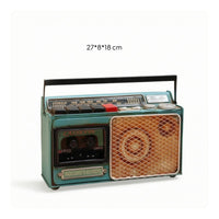 Retro Radio Ornament Distressed Finish Home Decor for Desk, Cabinet
