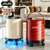 JMJM Trash Can for Home Living Room 2026 New Luxury High-end Movable Large Capacity Bedroom Office Wastebasket