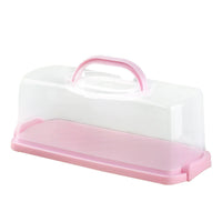 Rolled Roll Storage Box Reusable Rectangular Cake Container for Kitchen, Parties