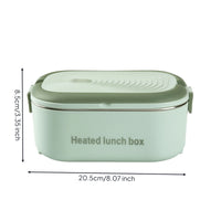 Electric Electric Heated Lunch Box Compact Electric Lunch Box with Stainless Steel Container Portable Food Warmer for Commuters