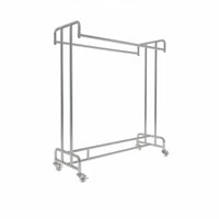 Mobile Double Bar Garment Rack Heavy Duty Double Rail Rolling Clothes Rack Store Fixture for Boutique