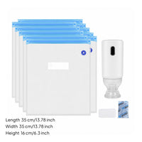 10 Pieces Moisture-Resistant Vacuum Storage Bags with Electric Pump Reusable Vacuum Bags with Electric Pump Long-Lasting Large for Closet Organization