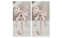 2 Pieces Storage Hook with Bow Elegant for Entryway