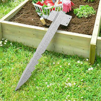 10 Pieces Railway Sleeper Bracket Screws Included Heavy Duty Sleeper Bracket Versatile Serrated Garden Stake for Landscapers, Retaining Walls