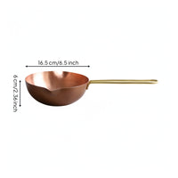 Hammered Copper Pan Spill-Resistant-Clean Copper Pan Long-Lasting