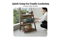 Multi-Tier Folding Planter Shelf Weather-Resistant blossom Rack for Corner Space