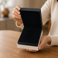 Black Paperboard Gift Box with Lid Customizable for Small Business Packaging