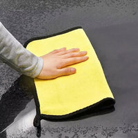 Thickened Car Drying Towel and Microfiber Cloths, Double Sided Towel with High Absorbency Coral Fleece, No Residue for Car Paint and Polishing