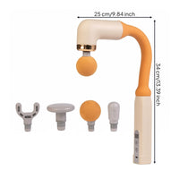 U-Shaped Massage Button Controls Handheld Fascia Massager Curved Massage USB-C Charging Deep Tissue Massager Cordless