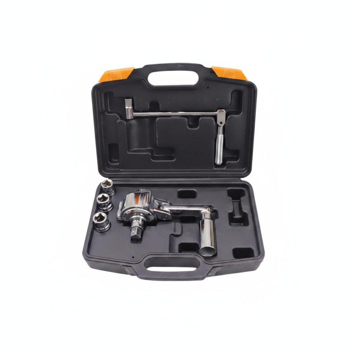 Car Tire Removal Wrench Labor-Saving Tire Iron Extra Leverage Ratchet Wheel Wrench Set for Roadside Emergency, Travel