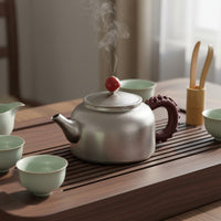 Pure Titanium Teapot High-End Portable Kung Fu Tea Kettle Heat Resistant Titanium Tea Pot for Travel