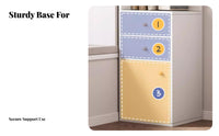 Corner Shelf Unit with Drawers Enclosed Compartments Storage Cabinet for Bedroom