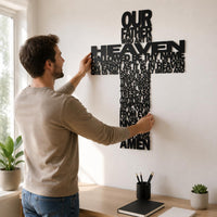 Christian Wall Decor Letter Cutout Religious Metal Wall Art for Believers, Christians