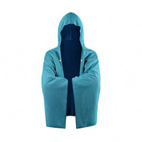 Hooded Cooling Towel Cloak Lightweight Snap-Front Towel Cloak Absorbent