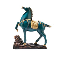Rearing Horse Statue Tabletop Sculpture Decorative for Living Room, Homeowners