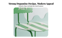 Wavy Leg Heart Seat Chair Dopamine Decor Playful Aesthetic Vanity Stool Creative Design Distinctive Shape for Women, Teenagers