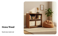 Multi-Bin Shelf Large Capacity Multi-Bin Cabinet child-safe fromsign sturdy Frame for Playroom, Nursery