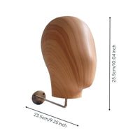 Mannequin Head with Wall Mount Space-Saving Mannequin Head with Hook Multipurpose Hat Stand Wall Mounted for Entryways