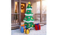 Inflatable Tree with Star Topper Indoor Christmas Inflatable Tree with Gift Boxes Holiday Decoration Outdoor for Yard, Patio