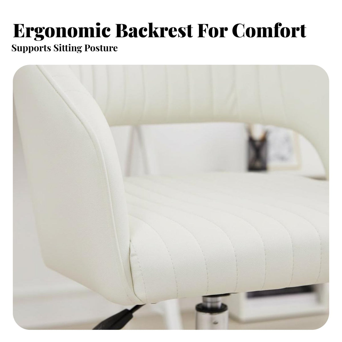 Armless Rolling Chair Support Office Furniture Easy Assembly for Students