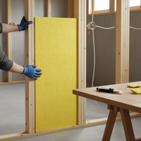 Fireproof Soundproof Fiberglass Wool Board for Wall Insulation and Smoke Exhaust Systems