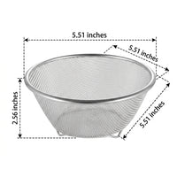 Bowl and Strainer Set with Steel Colander and Drain Basket, 304 Stainless Steel Strainer Bowl, 2-Piece Rice Washing Bowl and Fruit Basket Set
