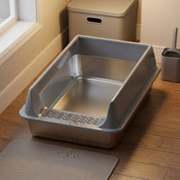 Extra Large Litter Box Splash Proof High Wall Feline Toilet Easy to Clean