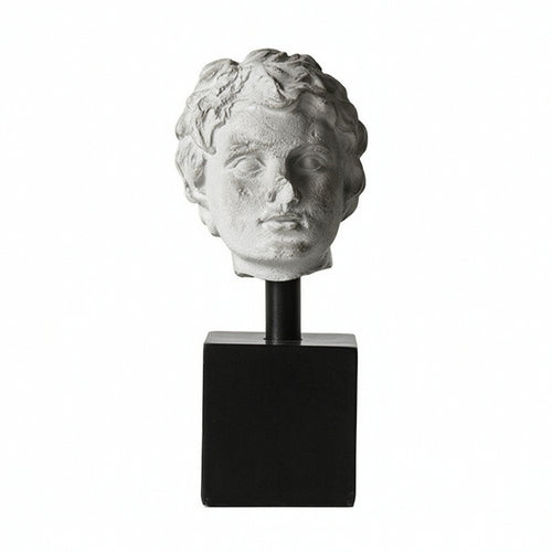 Bust with Pedestal Tabletop Resin Bust Minimalist for Bookshelf, Living Room