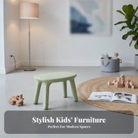 Molded Plastic Play Table and Chairs Rounded Corners for Daycare, Bedroom, Girls