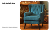 Button-Tufted Sheltered Rear Chair Modern Design Button-Tufted Sheltered Rear Armchair Comfortable Padding Sturdy Frame