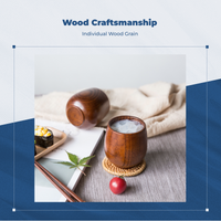 Wooden Tea Cup Multi Drink Use Table Drinkware Multifunctional Reusable for Adults, Event Planners, Outdoor, Picnic, Parties