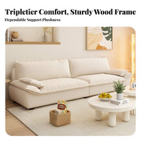 Italian design aesthetic Three-Seater Sailboat Sofa Minimalist Design 3-Seater Settee Small Space suitable for Living Room Couch Comfortable paddinging for Apartment Residents, Families, Homeowners, Lounge Area