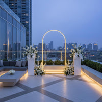 Golden Wedding Arch Wrought Iron Gold Wedding Arch Long-Lasting for Outdoor
