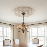 Ornate Ceiling Medallion Easy to Install Rosette Ceiling Plate for Living Room