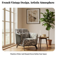 3 Pieces Cane Rear Armchair Set with Table French Vintage Indoor Furnishing Mid-Centuryperiod Modern Woven Rearrest