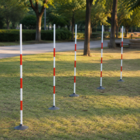 Red and White PVC Slalom Poles, Agility Training Poles for Football, Speed Training Equipment, Footwork Practice