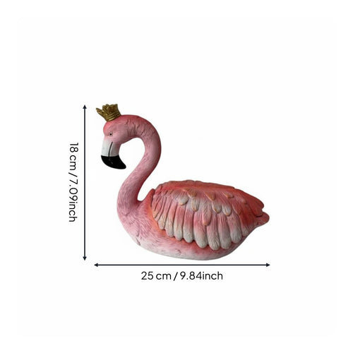 Flamingo Storage Box Detailed Feathers House Decoration Waterproof for Gardeners