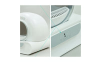Self-Cleaning Electric Litter Box with Grated Step Smart Enclosed Cat Litter Box Low-Noise Pet Supply Washable for Apartments