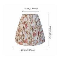 Pleated Textile Lampshade Decorative Floral Print Lampshade for DIY Enthusiasts