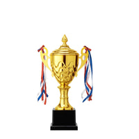 Polished Metal Award Trophy Shiny Trophy with Lid Classic Customizable for Sports Teams, Students, Kids