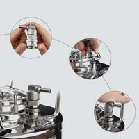 Ball Lock Disconnect with Elbow Leakproof Ball Lock Keg Fitting Easy to Install   Keg Quick Disconnect for Household Fermentation