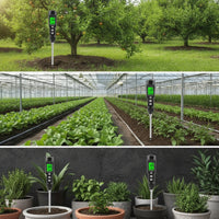 Soil EC Meter Digital Soil Tester with Metal Probe Digital Soil Meter Real-time EC Tester Battery Operated Instrument Automatic Compensation Suitable for Indoor Gardeners Greenhouse Cultivation Plant Care