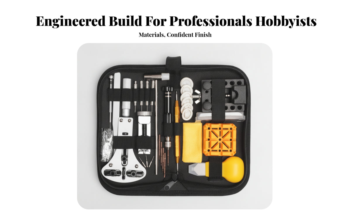 Watch Repair Tool Kit with Carrying Case | Complete, Professional, Watch Repair Kit, for Home